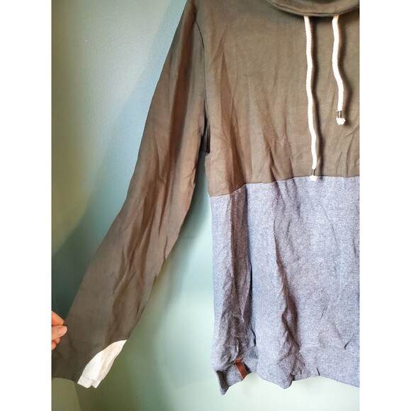 NWT Ampersand Avenue Women's Cowl Neck Pullover XXXL No Pocket Olive Green Gray - Picture 3 of 12